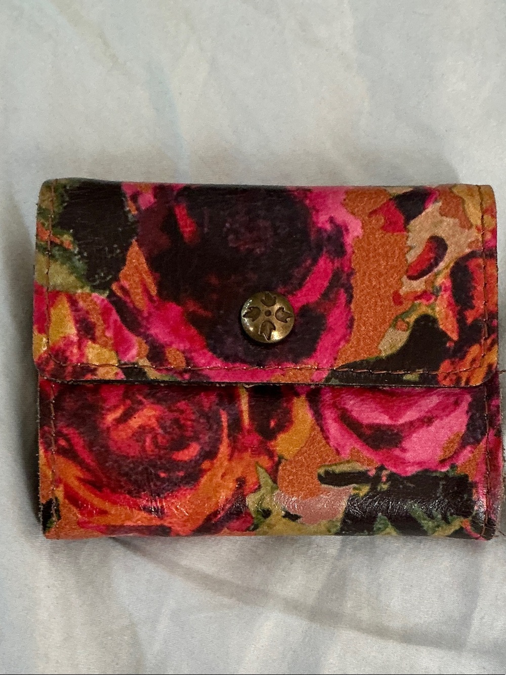 Floral Leather Card Case